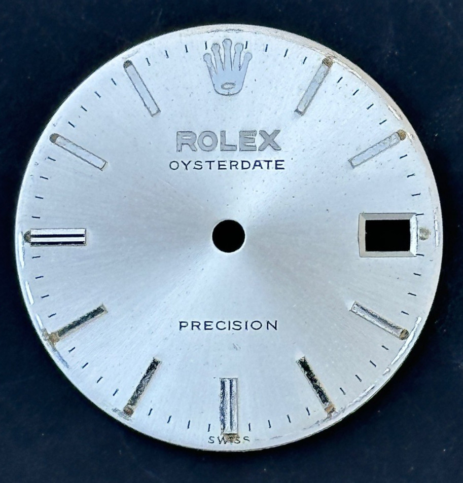 Vintage Rolex Oysterdate Precision Watch Dial For 6466 Swiss Only Dial
