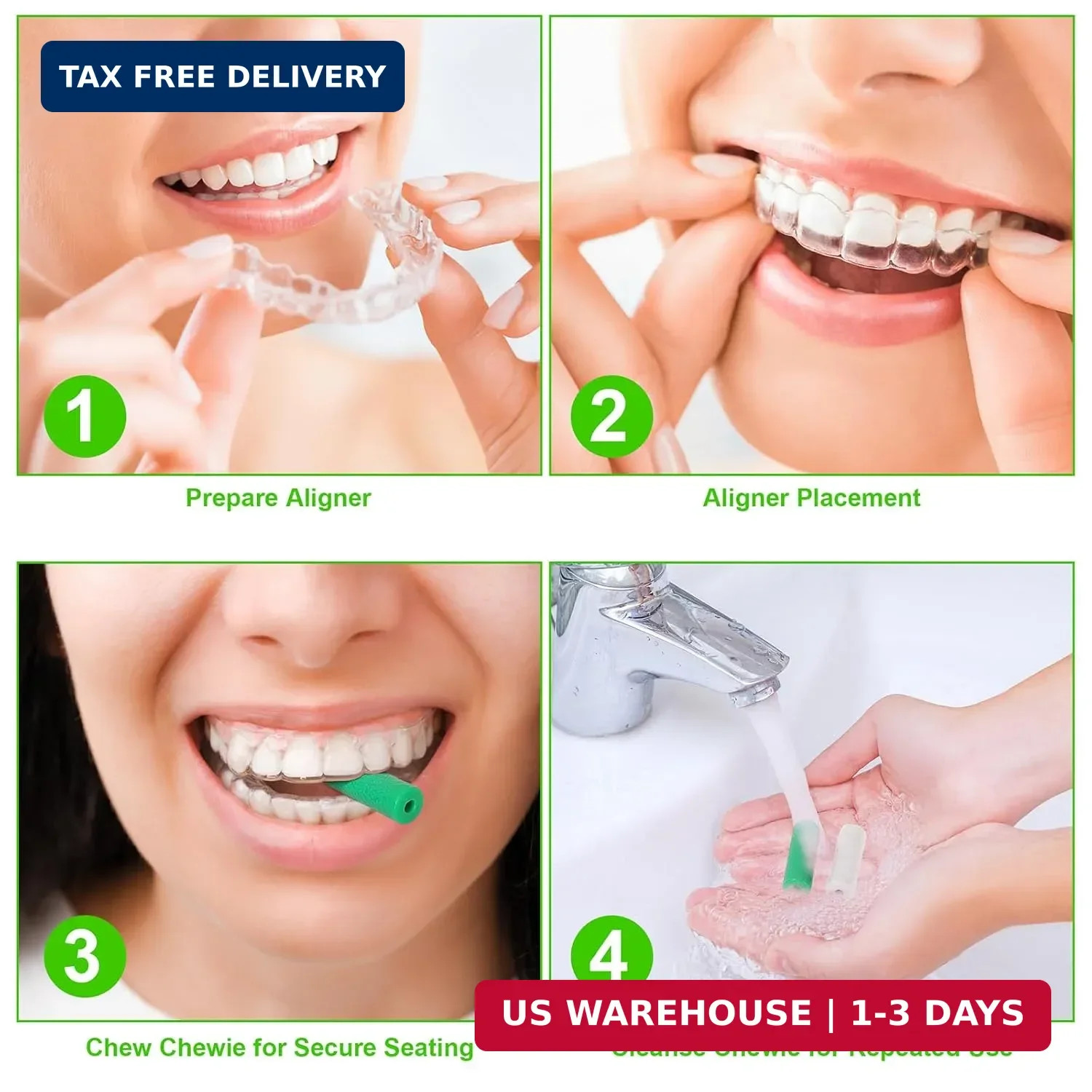 20pcs Chewies For Invisalign Aligners, Aligne Chewie For Invisible Braces, Align