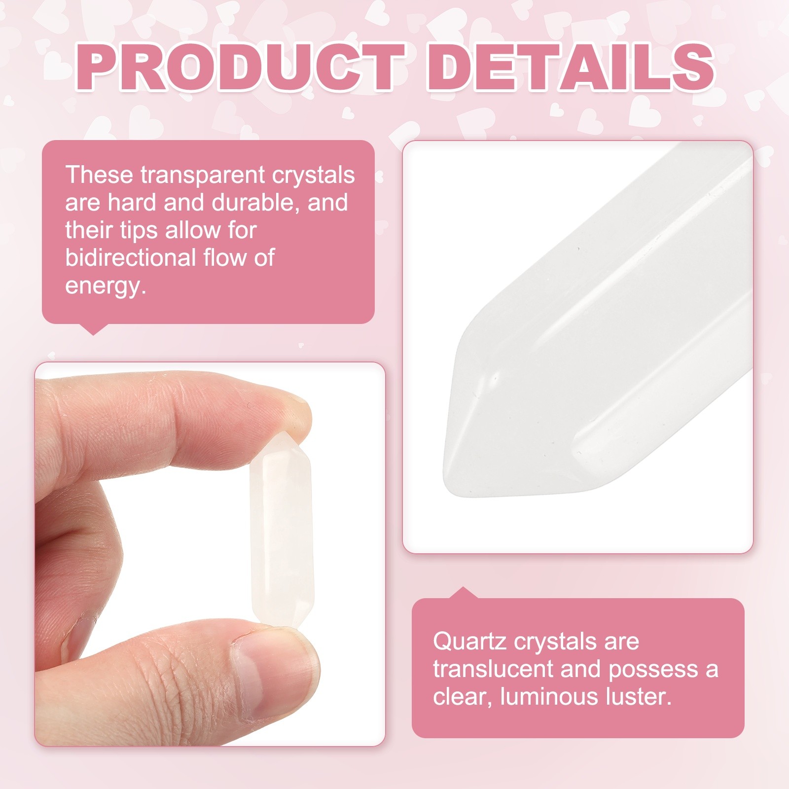 10 Pack Clear White Quartz Crystals Polished Crystals Bulk