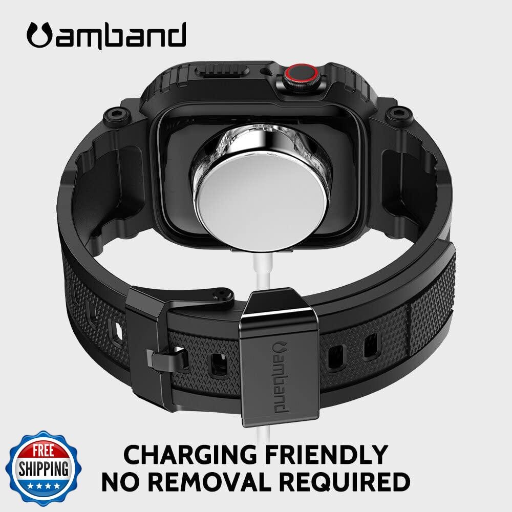 amBand Bands Compatible with Apple Watch 9/8/7/SE (3/2/1)/6/5/4 45mm/44mm Cas