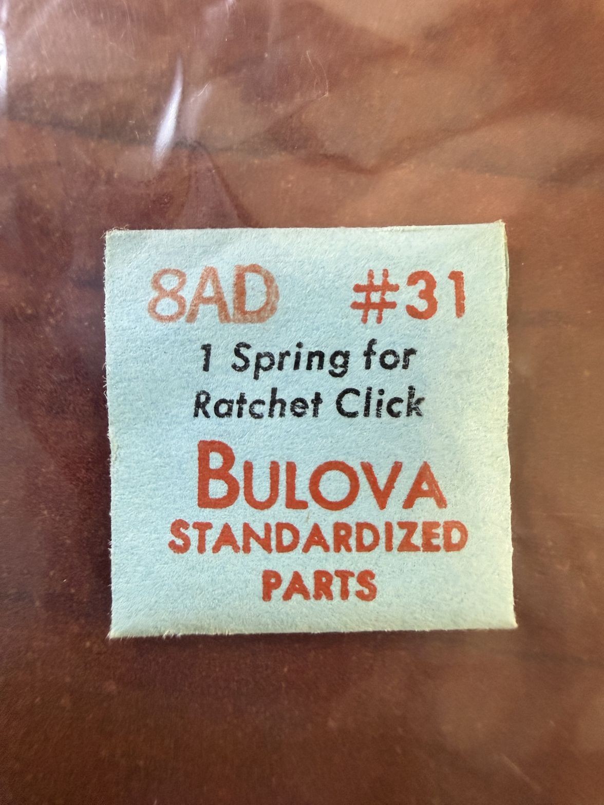Bulova 8AD Spring For Ratchet Click #31 NOS Genuine Vintage Watch Part NEW