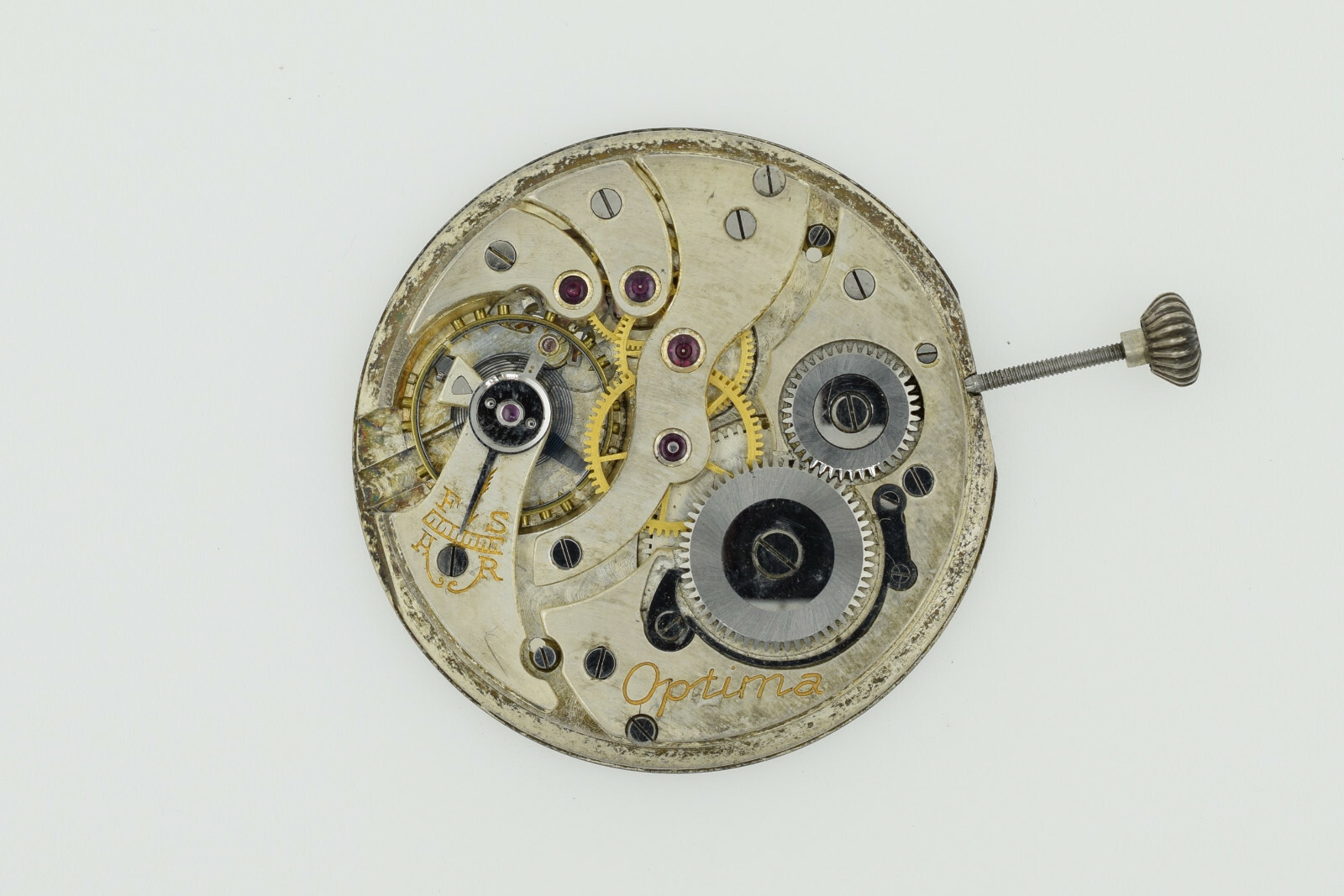 OPTIMA Vintage Pocket Watch Movement Swiss Made 4Parts 40.5 mm (2444)