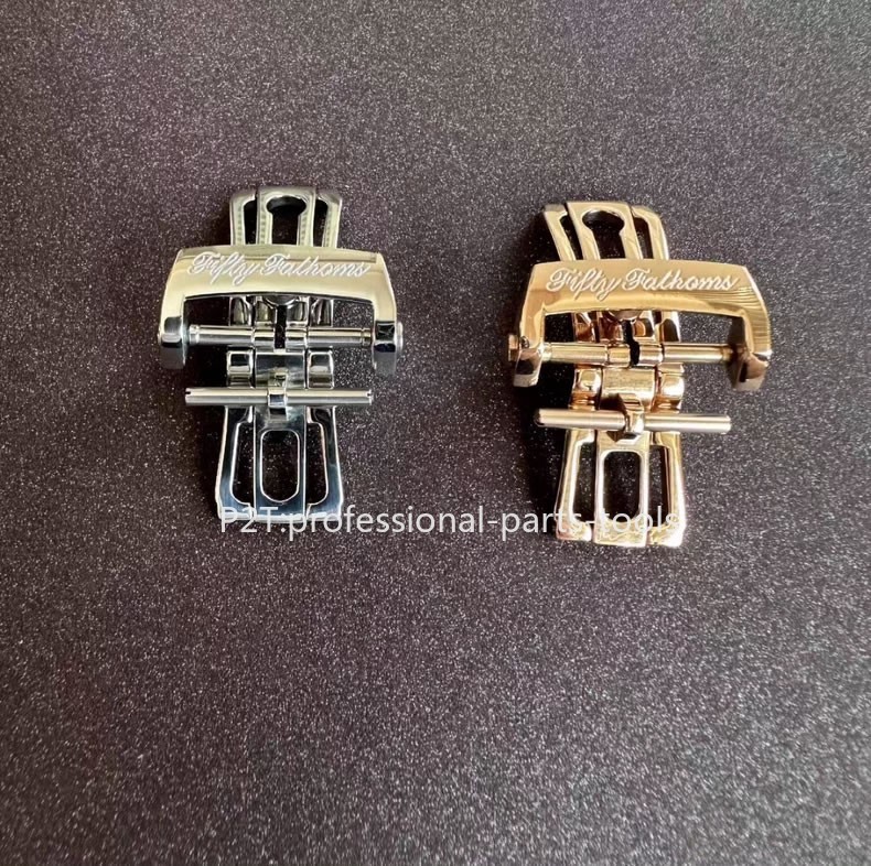 20mm Blancpain Fifty Fathoms Stainless Steel Deployant Watch Buckle Silver Gold