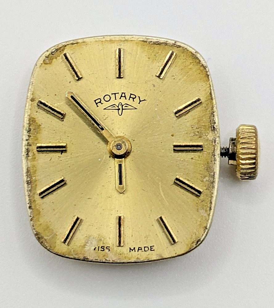 Rotary AS 1977-2 Manual Wind Watch Movement 17 Jewels Swiss Parts Repair 18.7mm