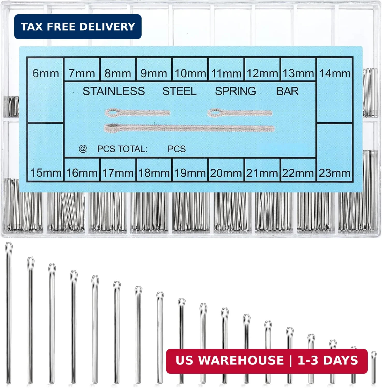360 Pcs Watch Band Pins, 6-23mm Watch Pins Replacement Kit, Watch Link Cotter Pi