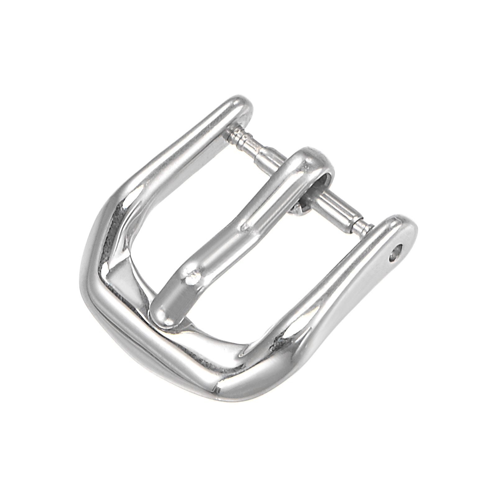 Watch SUS316 Polished PVD Buckle, Silver Tone for 10mm Width Watch Bands