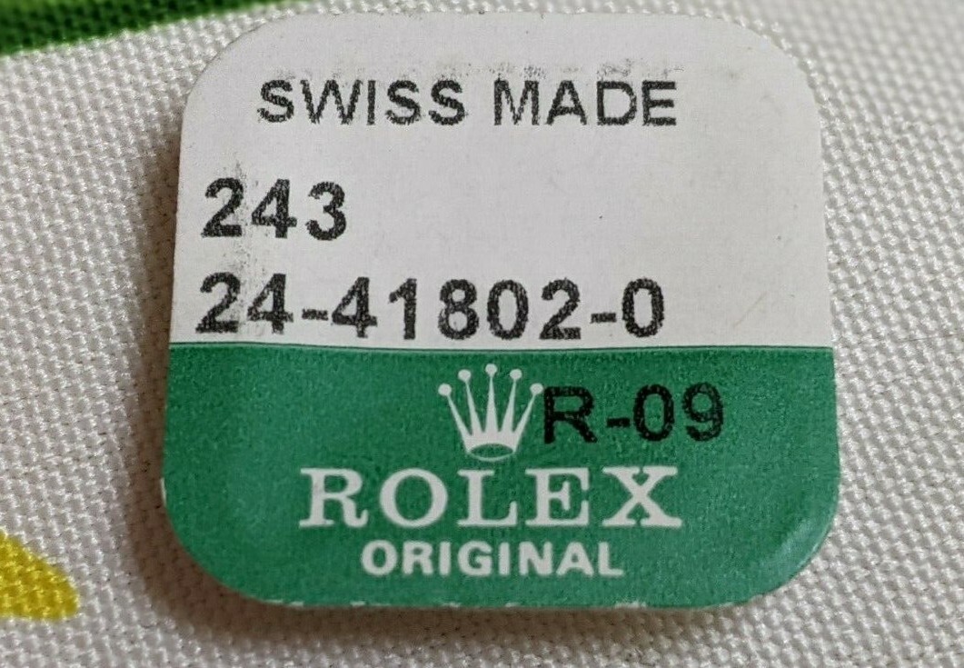 GENUINE ROLEX 24-41802-0 WHITE DRESS CROWN NOS SEALED PACKAGE