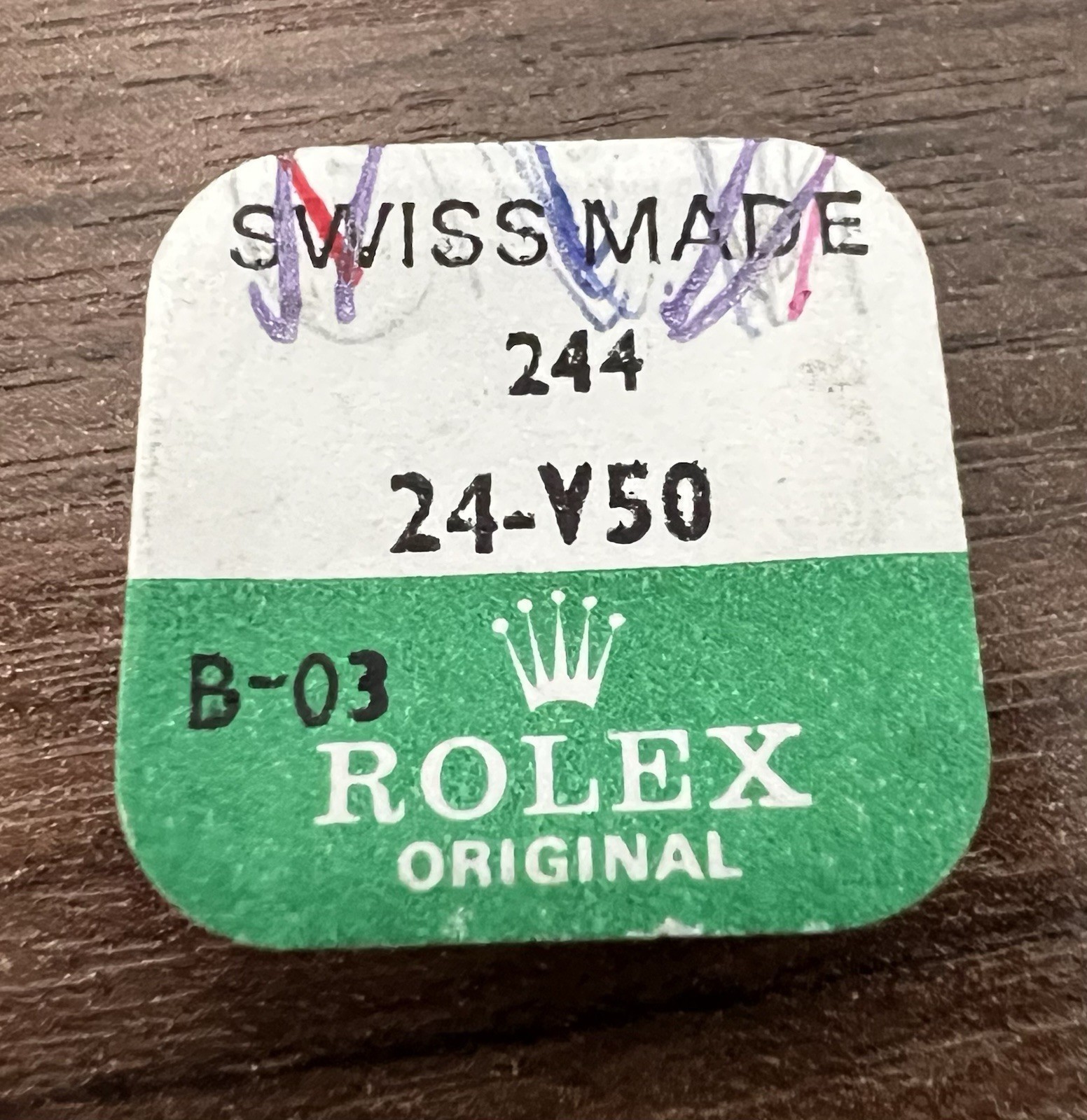 ROLEX SEA-DWELLER 1665 Escape Valve Set Part# 244-24-v50 New Old Stock