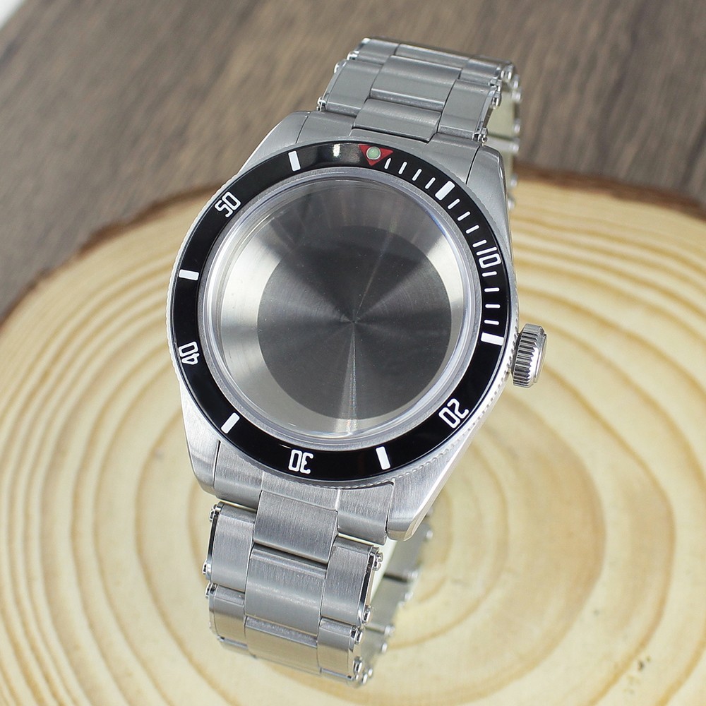 Sapphire 39mm Diver Watch Case+Fine Steel Bracelet 10ATM For Seiko NH35 Movement