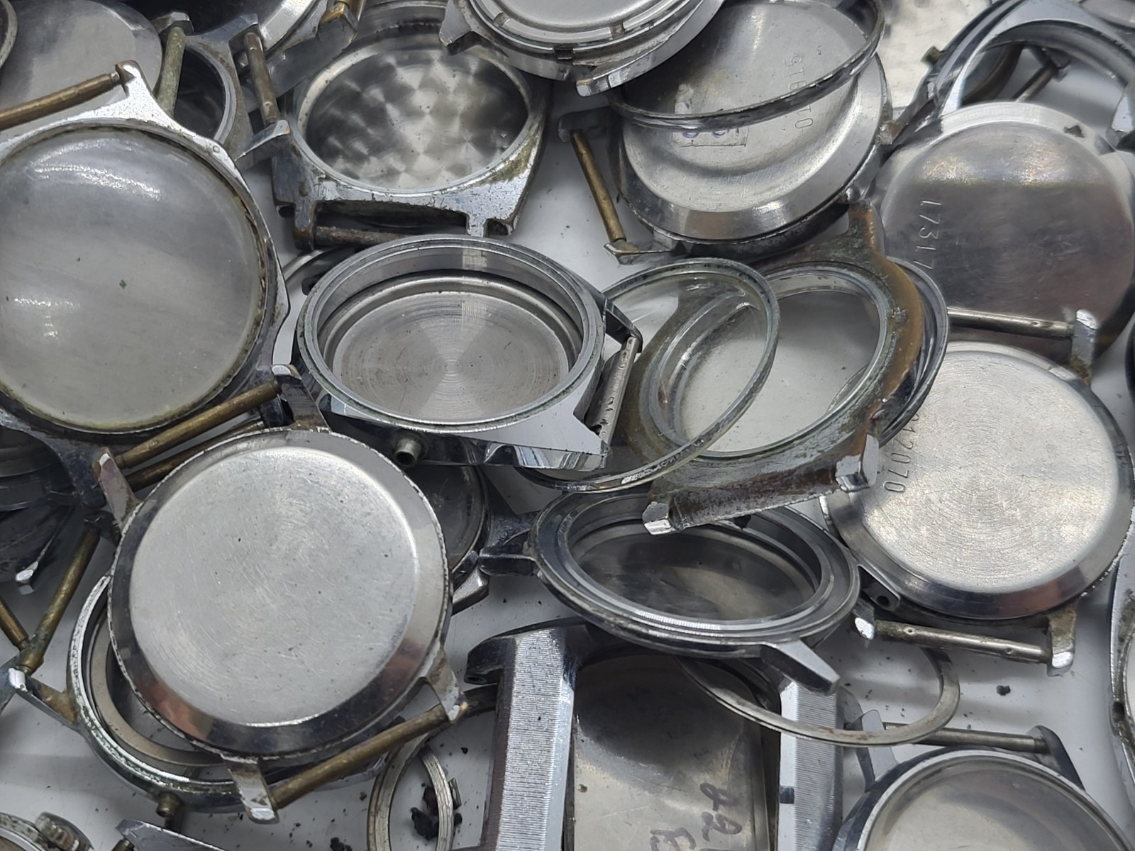 Vintage cases for Soviet Raketa Pobeda Zim watches, various, for spare parts and