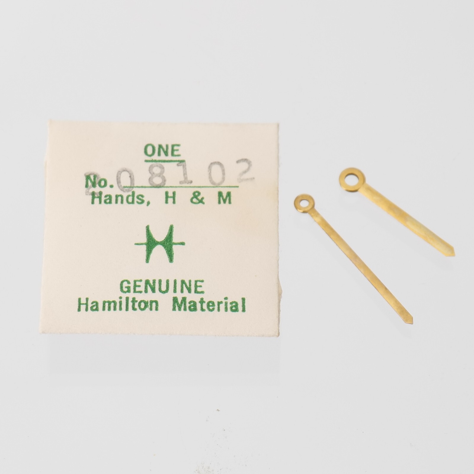 Hamilton Watch Hands No. 208102 Original Pair Hour Minute Watchmaker Parts (H22)