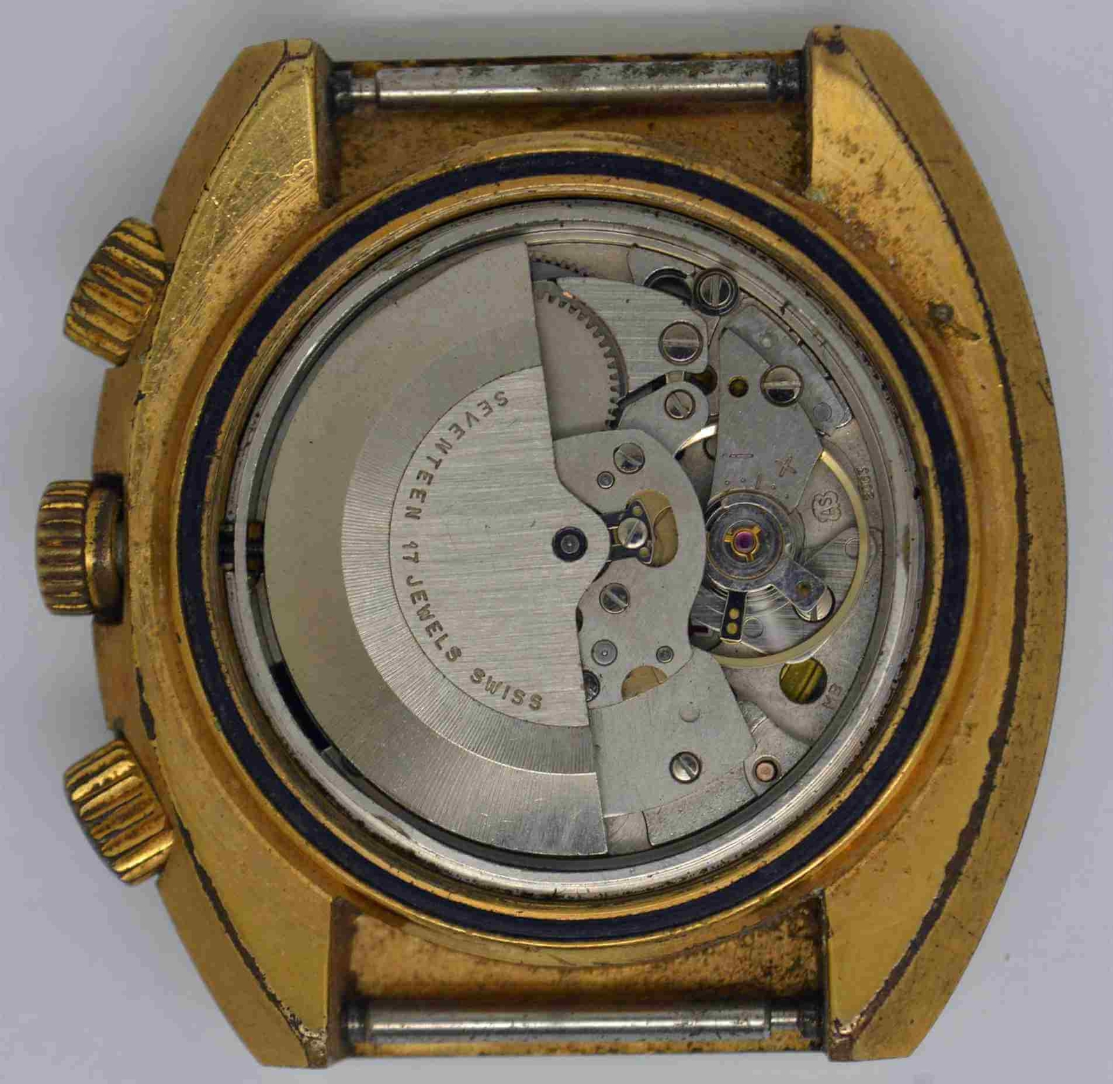 VTG DALIL Muslim GMT Gold Plated Wristwatch. Cal: AS-2063. For Repairs