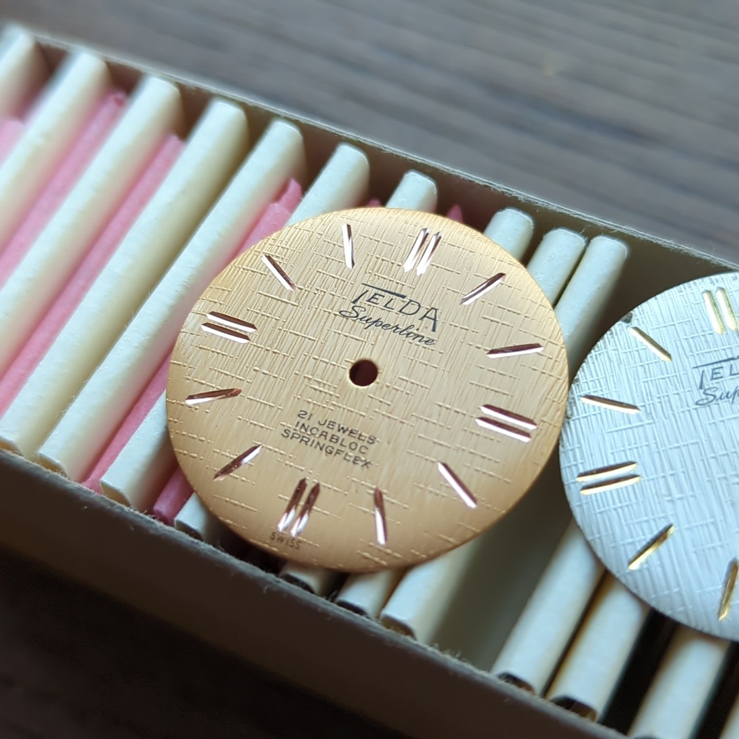 Telda FHF 72 Lot of 18 NOS Watch Dials, Unreleased Superline Range 1960s (CR9)