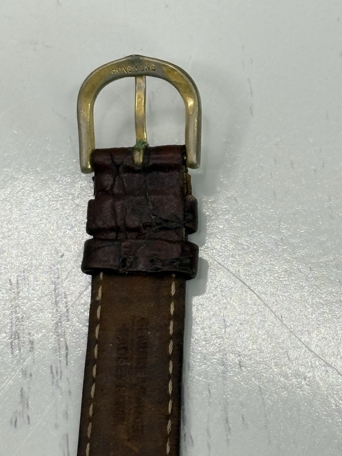 VINTAGE WOMEN WRIST WATCH QUARTZ Emile Pequignet DATE Leather Strap Rome