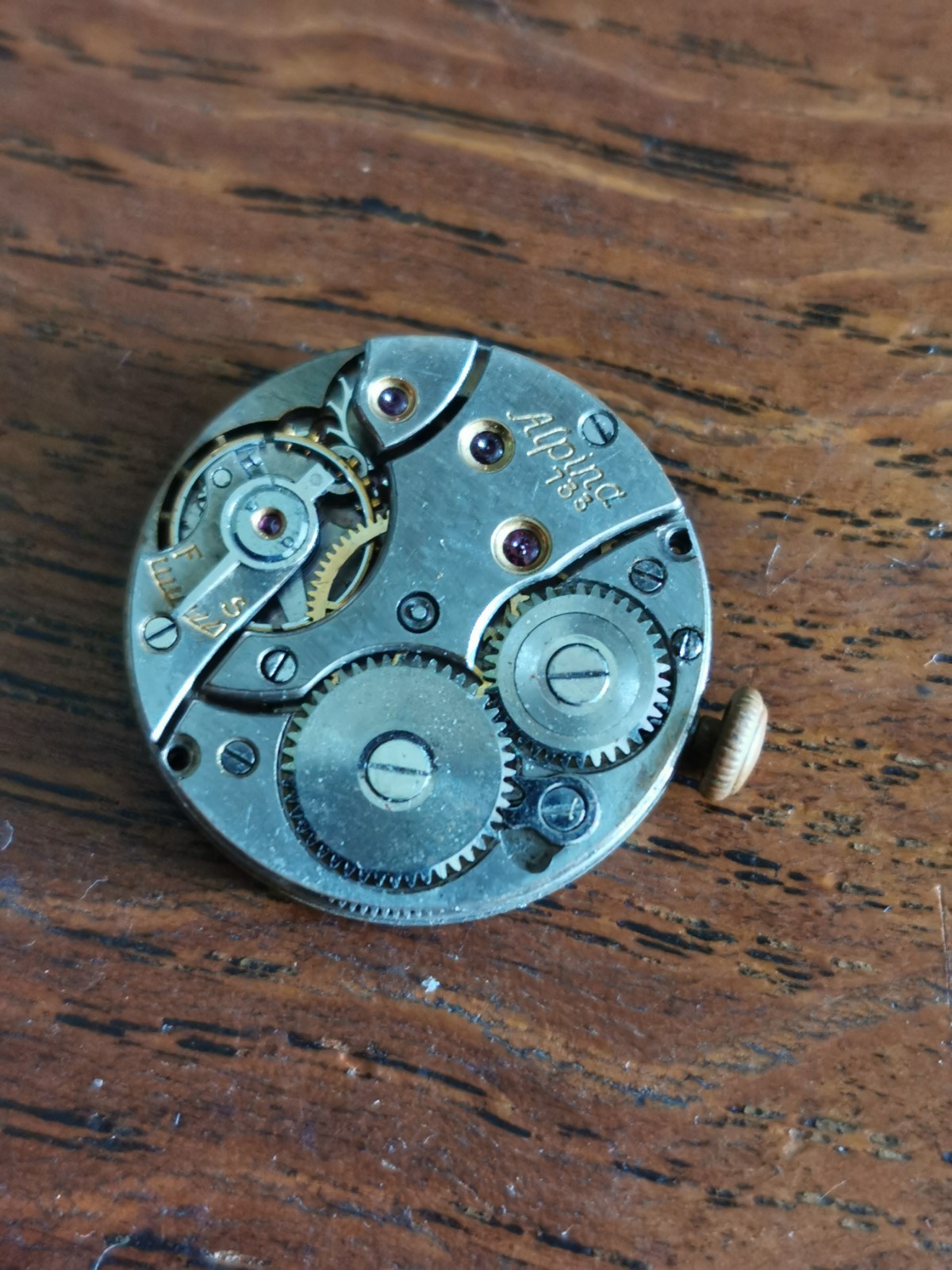Alpina 733 Watch Movement, Ticking, For Restoration #N517