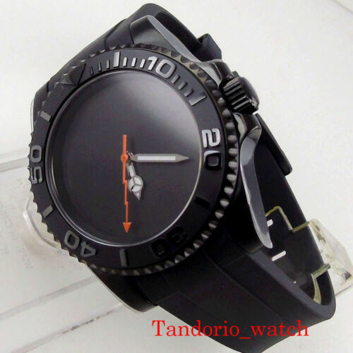 40mm Black PVD Sterile Dial Luminous Sapphire Glass NH35A Automatic Mens Watch