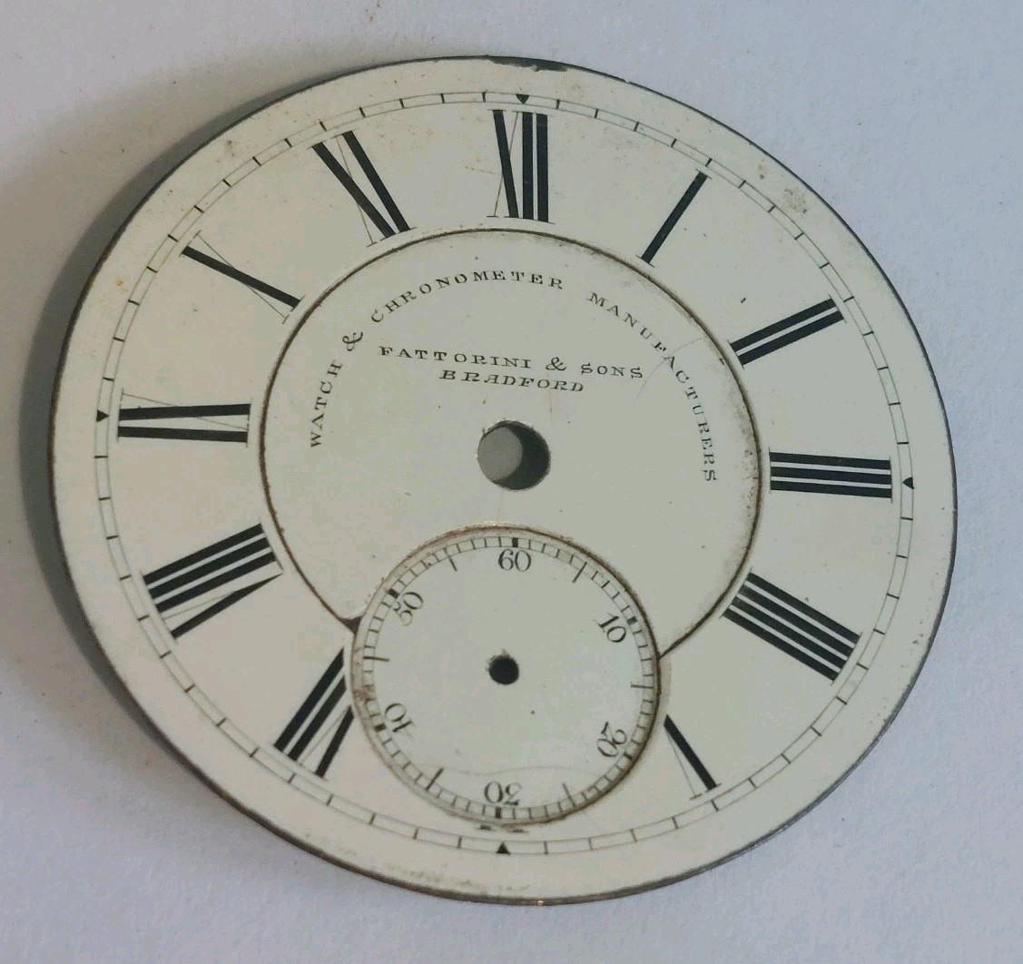 Vintage Fattorini & Sons Bradford Pocket Watch Face