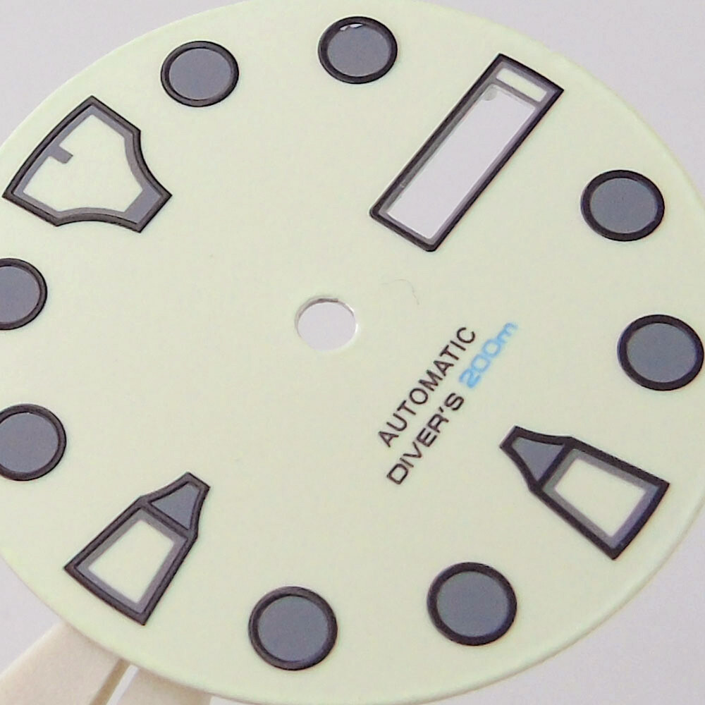 Full Green Luminous 29mm Watch Parts Fit Automatic NH35A NH36A Creamy Dial Hands