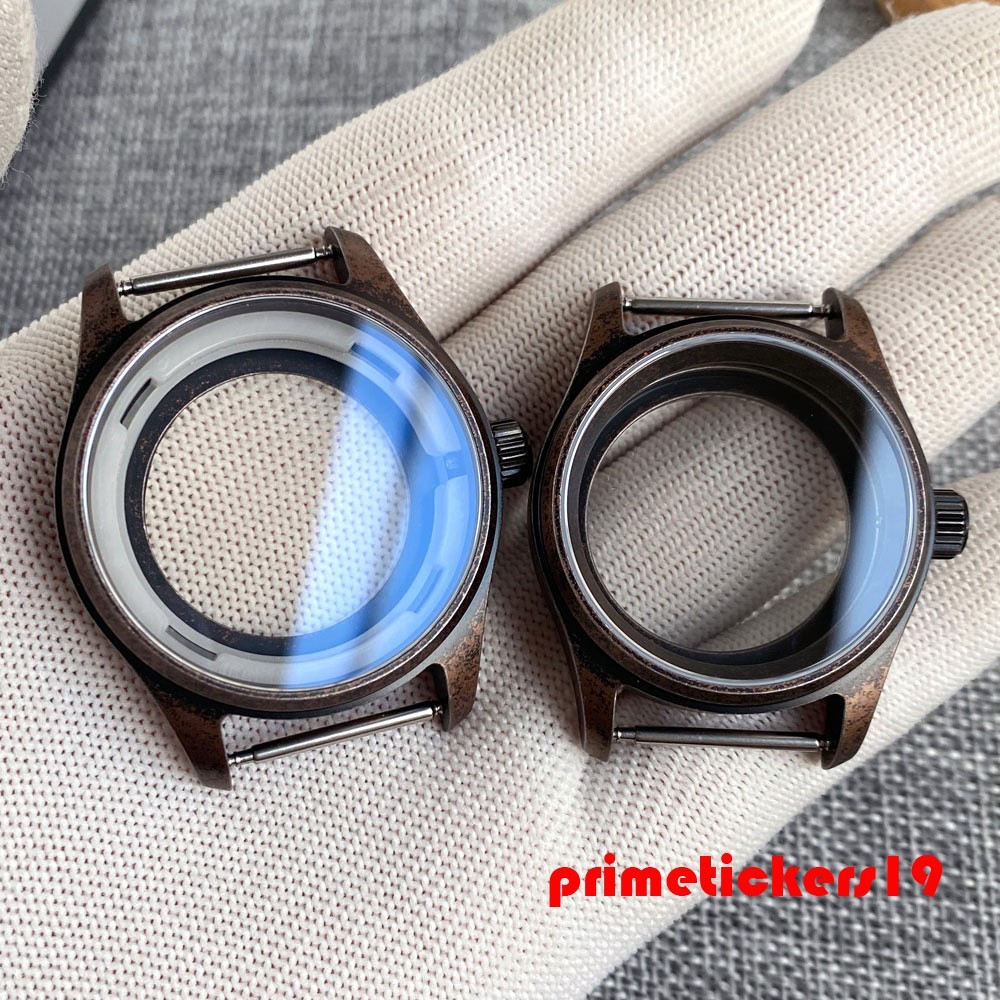 36mm/39mm Pilot Bronze Coated Vintage Steel Watch Case Fit NH35 ETA2824 PT5000