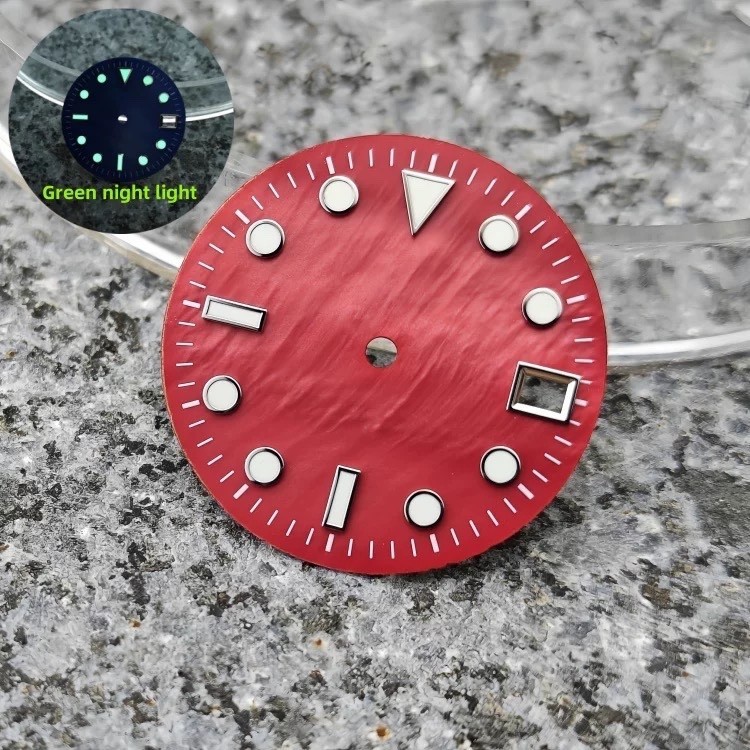 28.5MM Color Luminous Abalone Shell Watch Dial Date for NH35 Movement Accessorie