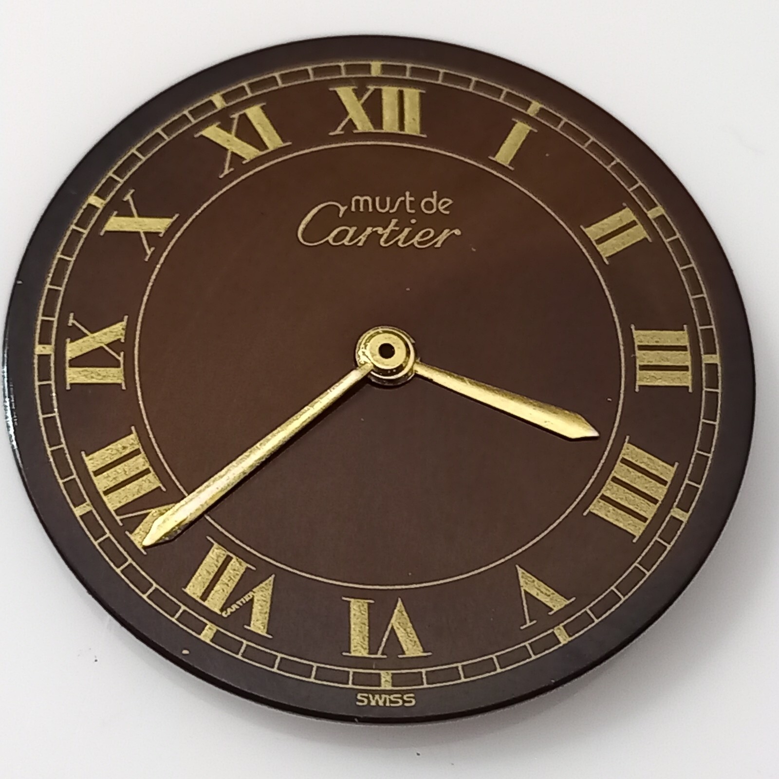 CARTIER MUST VENDOME VERMEIL RONDE QUARTZ 30MM WITH WOOD DIAL (Without Movement)