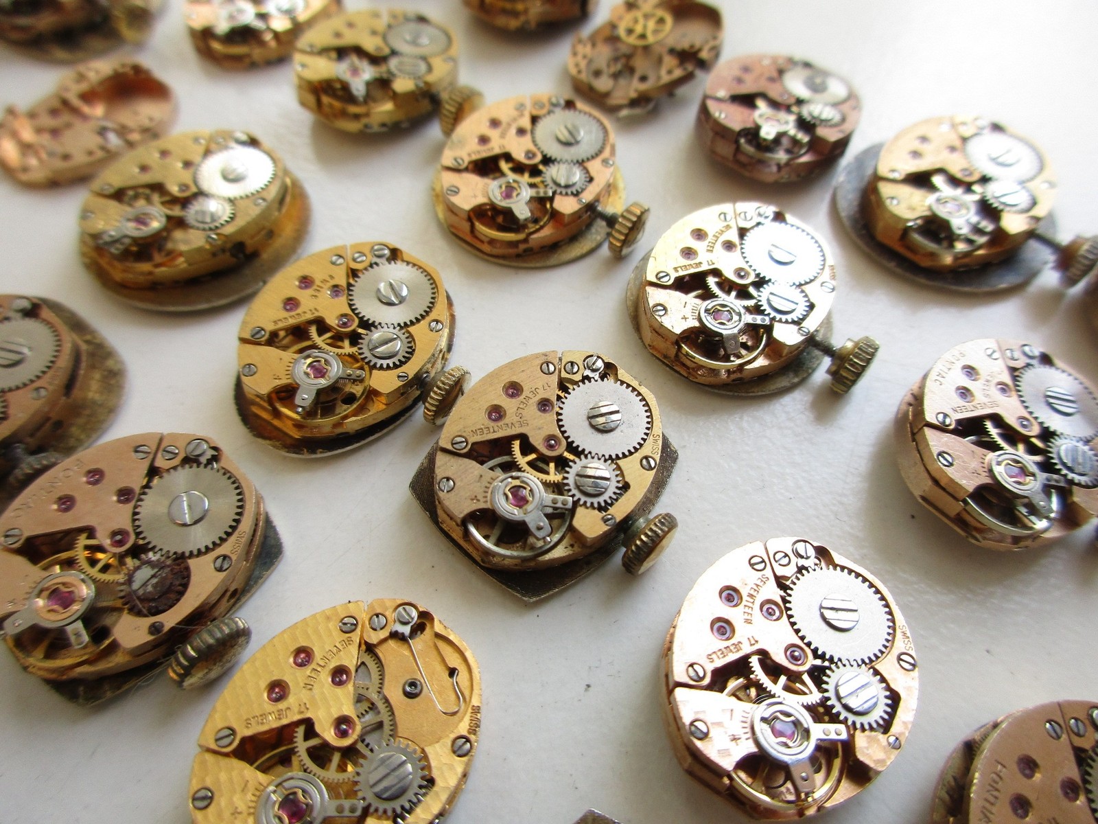 AS A. Schild cal. 1977-2 Swiss *brass & gold color* watch movements – for parts