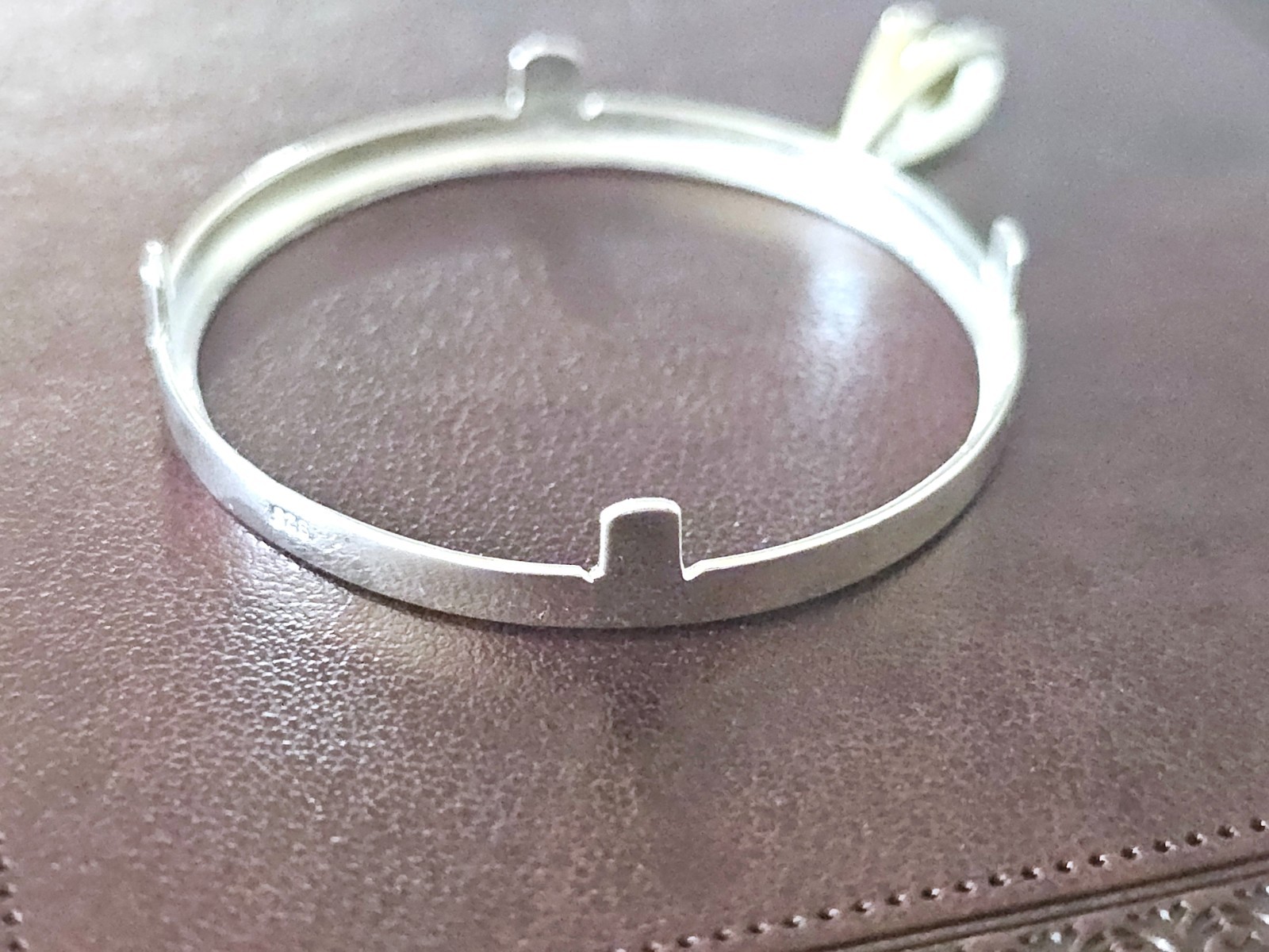 925 Sterling Silver Prong Back Simple Bezel for 36mm Coins