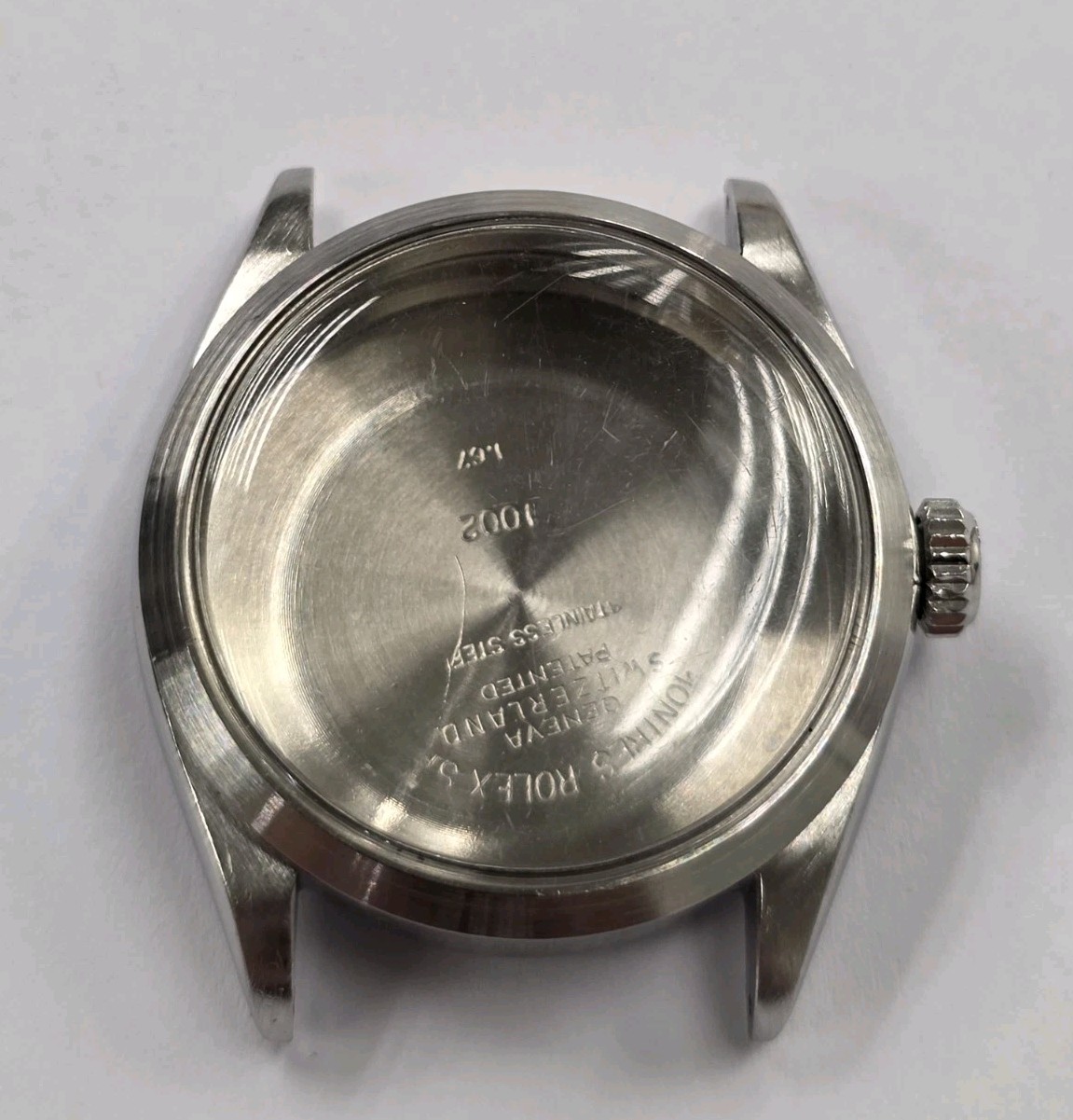 ROLEX 5500 VINTAGE AIRKING WATCH CASE COMPLETE 34 MM (100% GENUINE & V.GOOD)