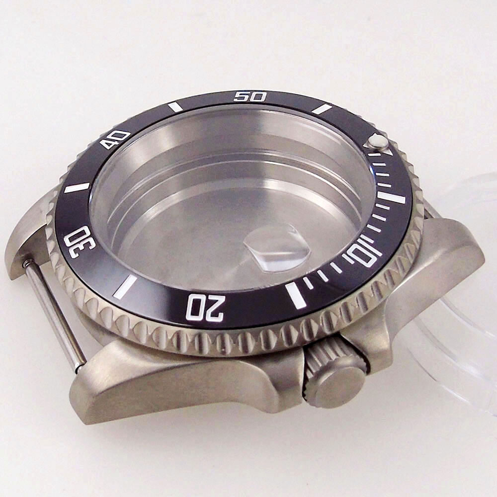 40MM SUB GMT Watch Case Prevent Allergy Sapphire Titanium Fit NH34 NH35 NH36