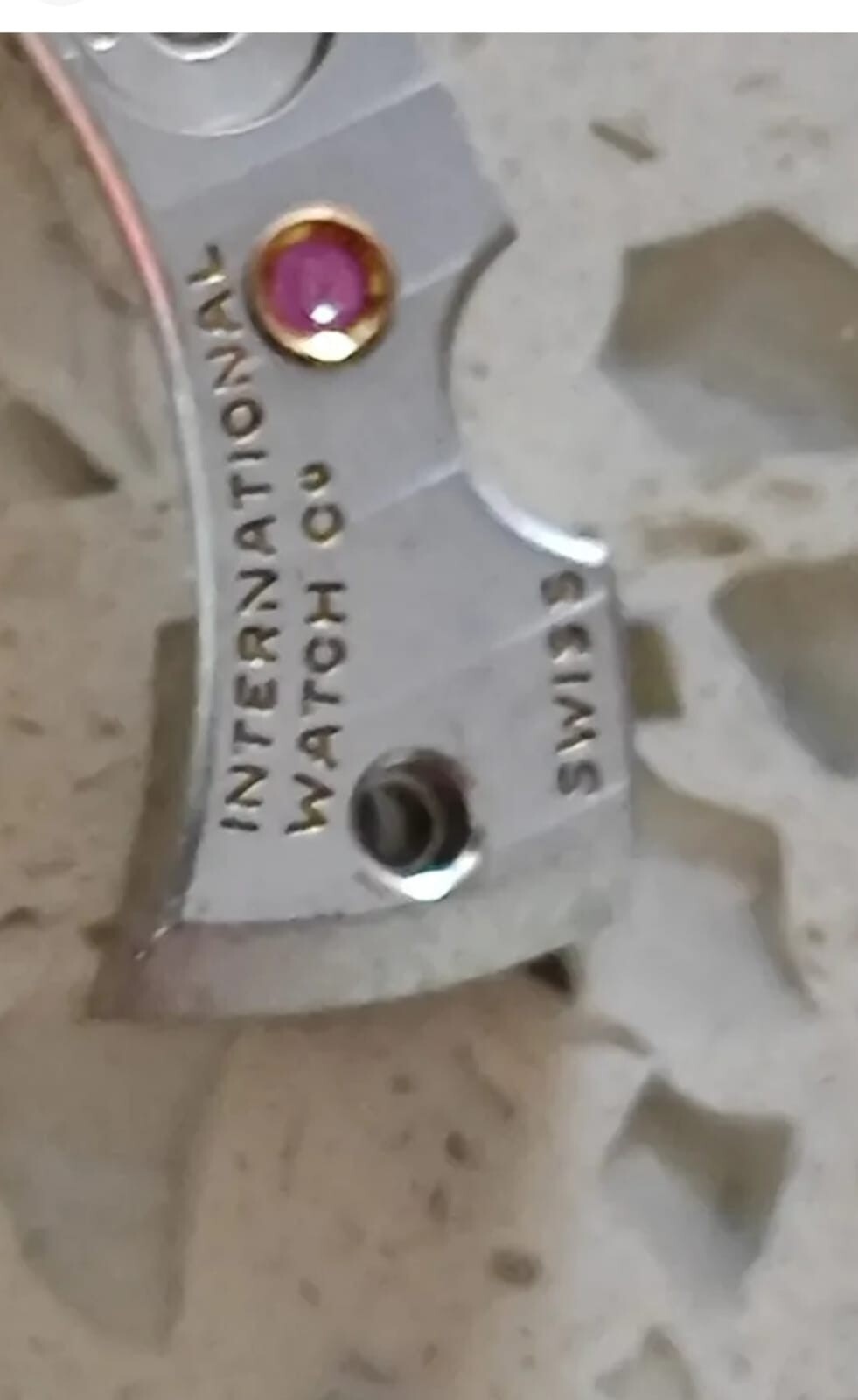 Original IWC C 89 Watch Part: train wheel bridge part 126 used