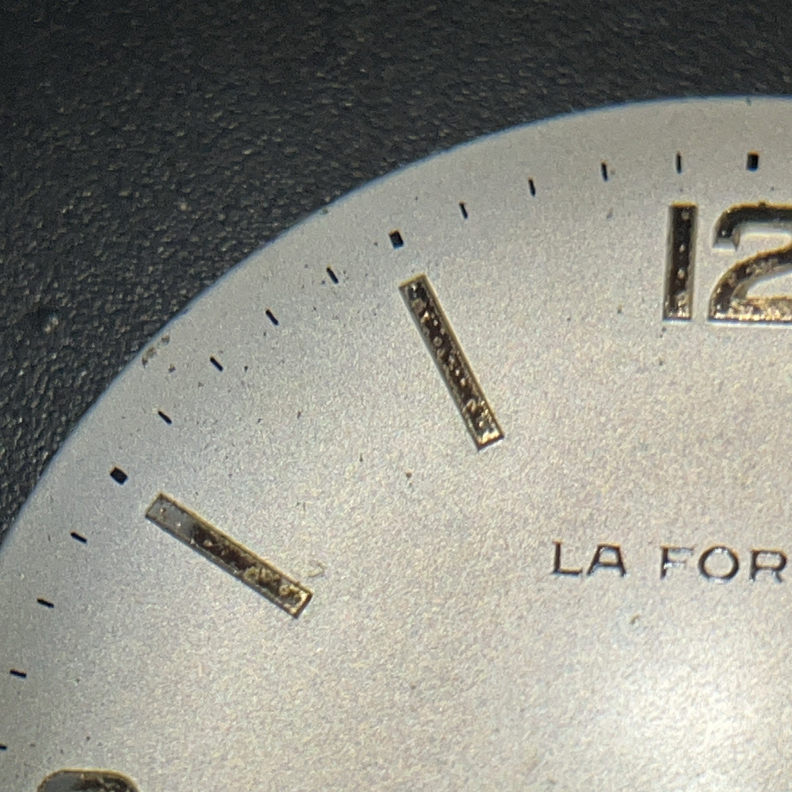 VTG La Forge Watch Dial with Sub -Seconds Swiss Made for Parts Repair