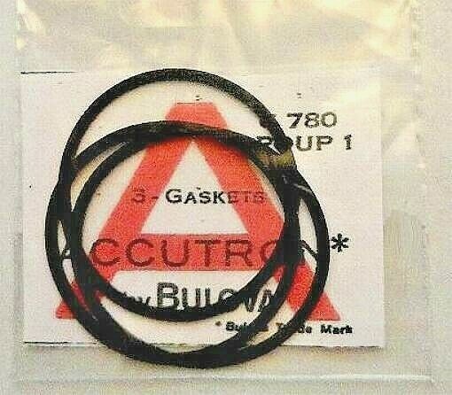 New Bulova Accutron 218 Genuine Watch Case Gaskets Part #G780