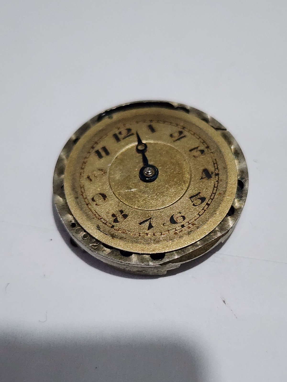 Vintage watch movement, diameter 21mm, dial & Hand, not runs