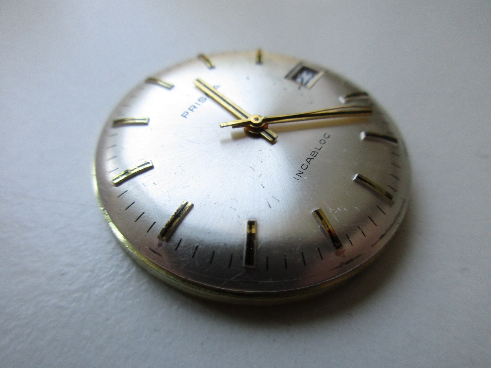 AS ST ASST cal. 1950/51 Swiss watch movement dial & hands – date at 3 – running