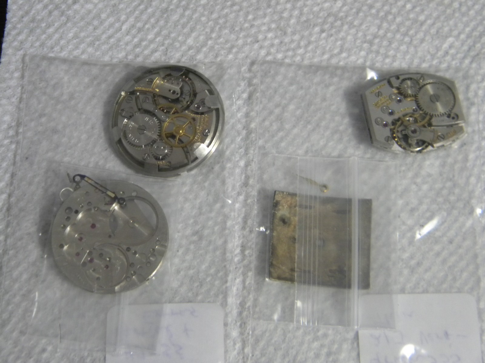 Gruen Lot 15J to 21J Wrist Watch Movements to Repair or for Parts Qty 10 Each