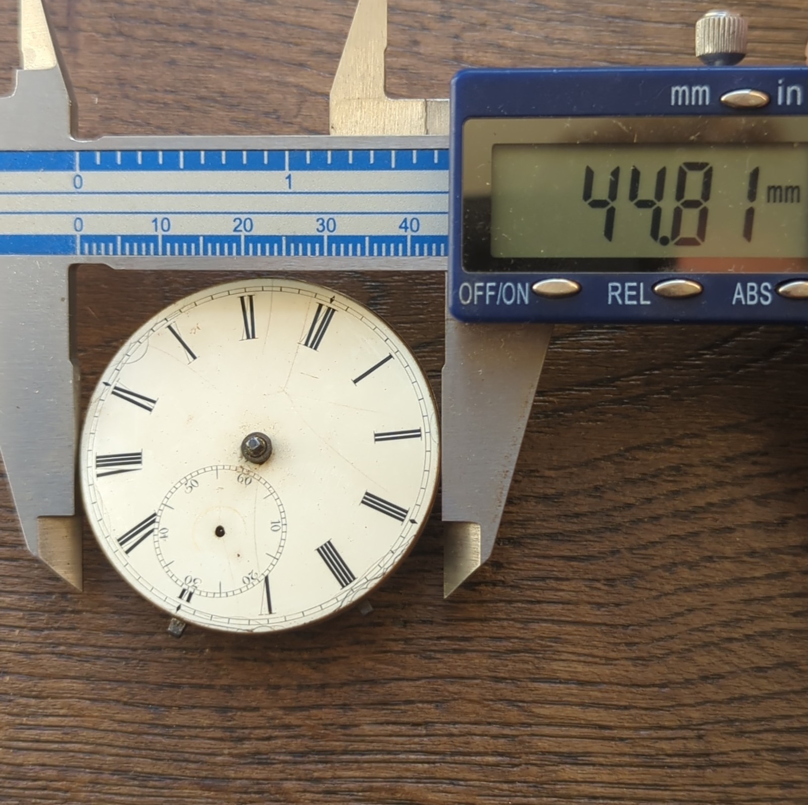 English Cylinder Pocket Watch Movement to Repair, Diamond Stone (AT45)