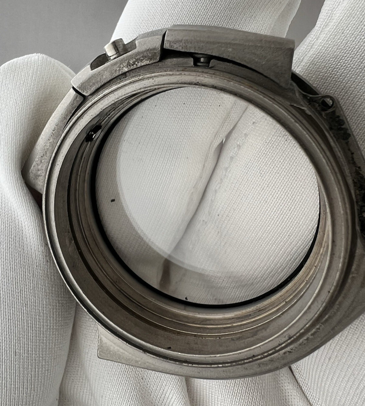 IWC / PORSCHE DESIGN RARE WATCH CASE /S. CRYSTAL 3700S TITANIUM 41MM Swiss Made