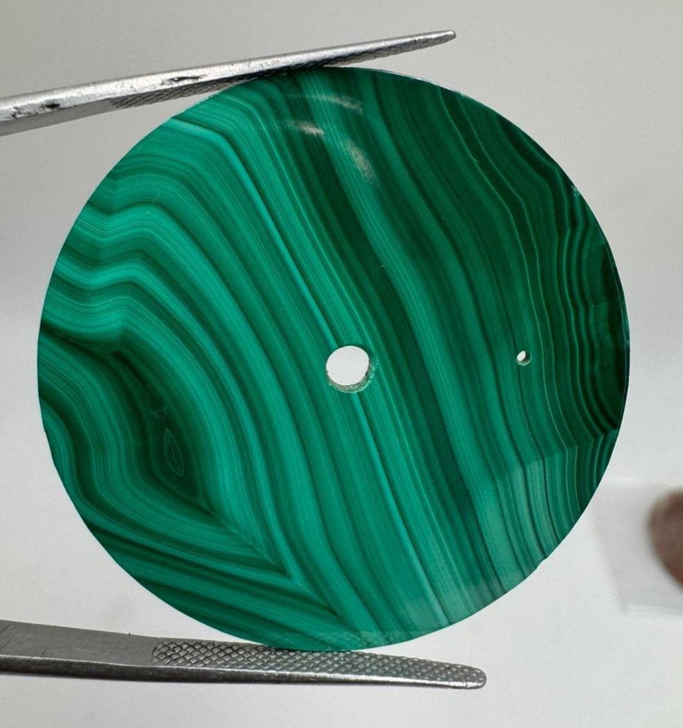 Natural Malachite Gemstone Watch Dial Green Stone Dial 37 mm Round shape gmc1054