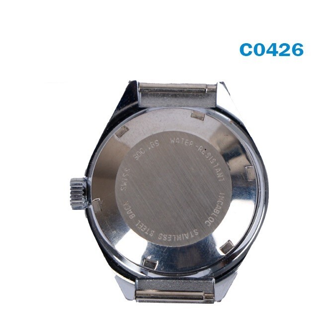Original Vintage Swiss Made Watch Case, Stainless Steel, Water Resistant #C0426#