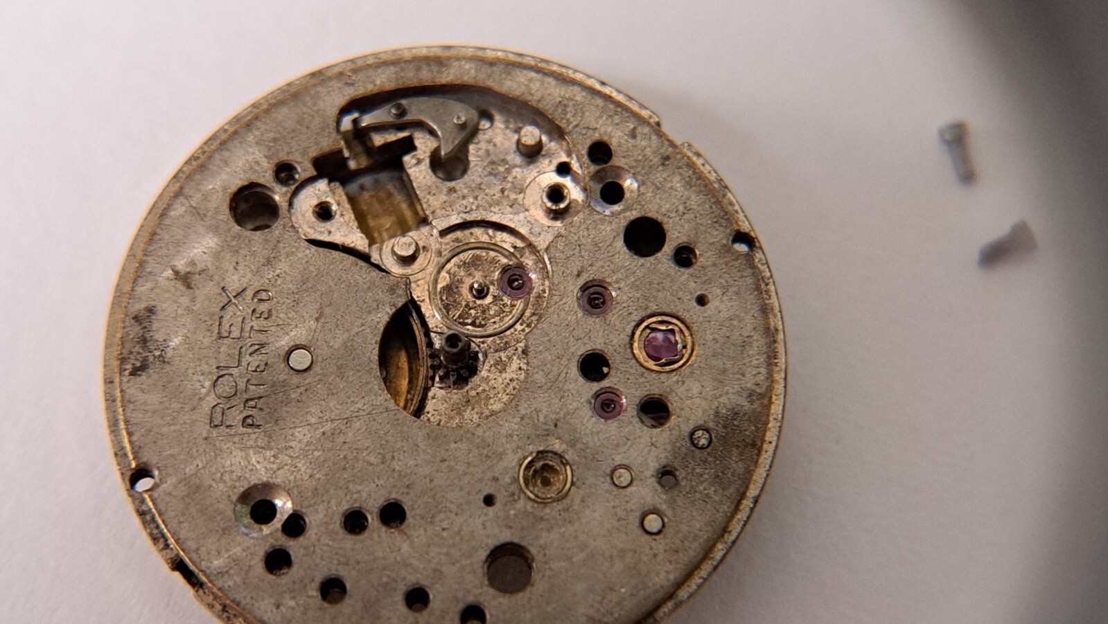 Rolex 1130 100 Mainplate, bridges, escape wheel, wheels crown wheel, detente/set