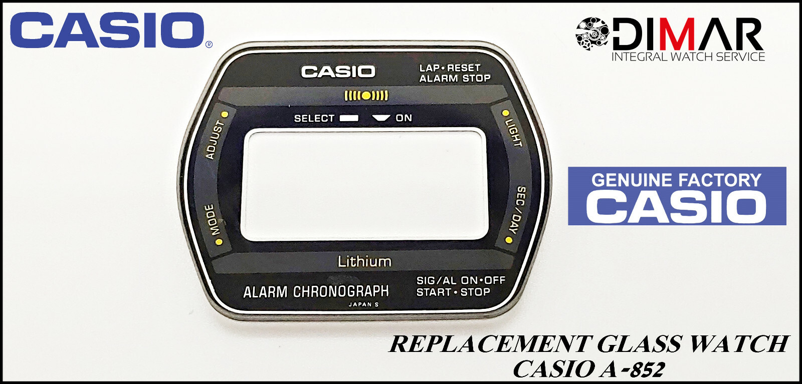 Replacement Casio Original Crystal / Glass – A-852 –