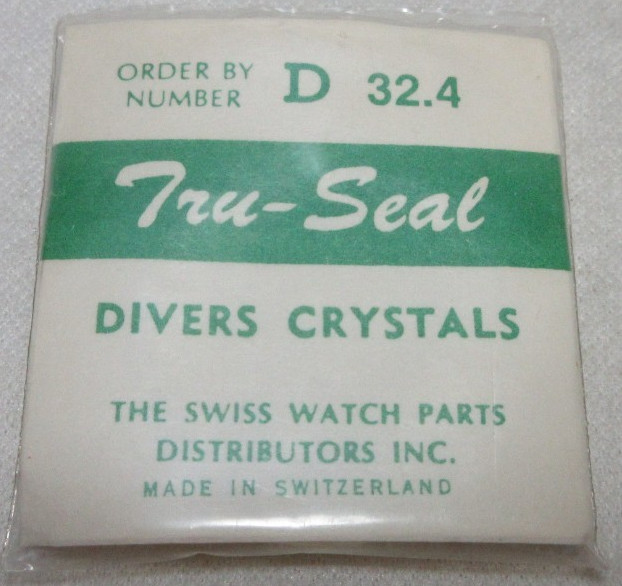 TRU SEAL DIVERS ROUND WATCH CRYSTAL D 32.4 WATERPROOF REPLACEMENT PART #450