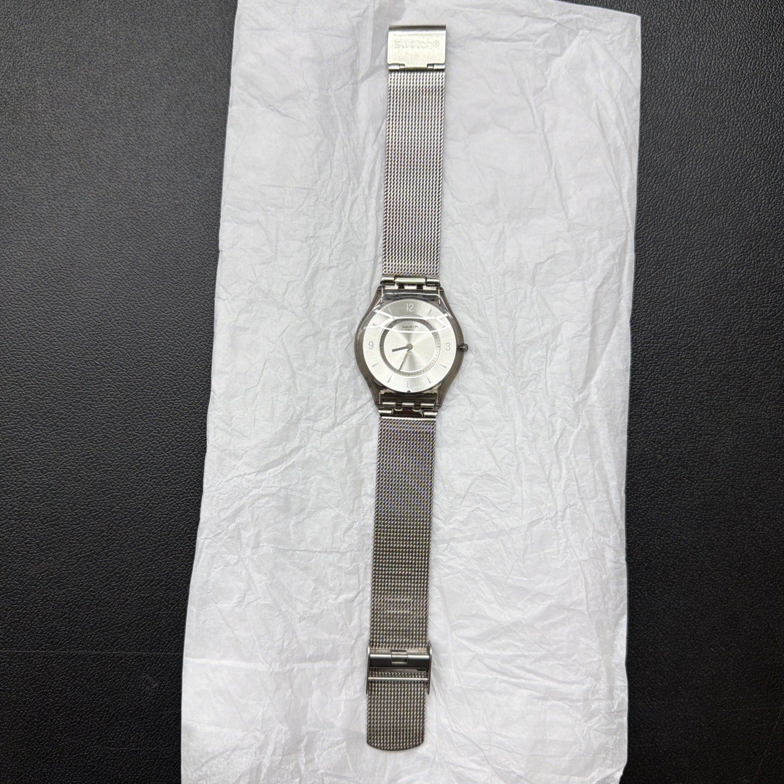 Swatch Skin Classic BIOSOURCED Metal Knit Quartz Watch