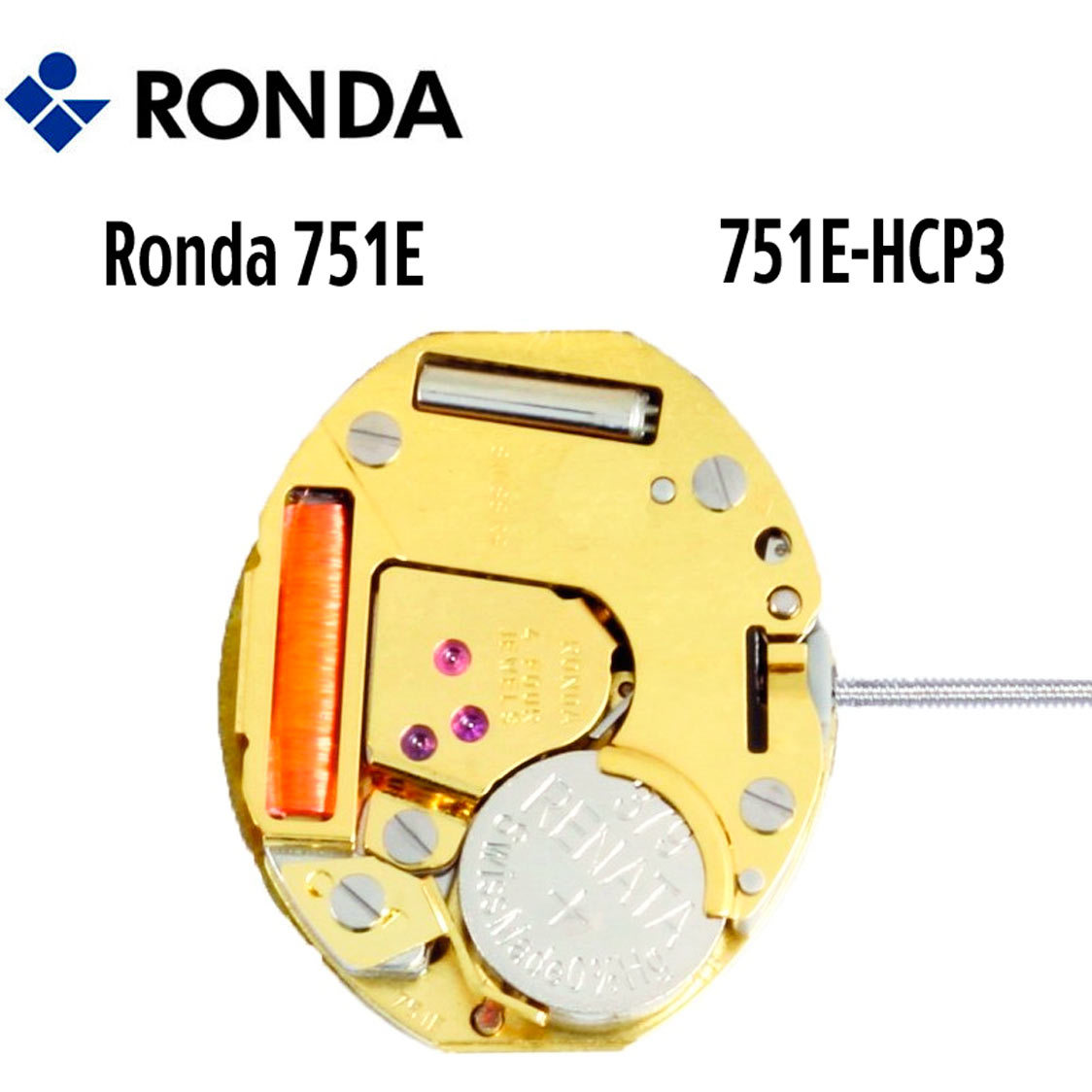 Harley Ronda 751E Quartz Watch Movement, 2 Hands Various Hand Heights Swiss Made