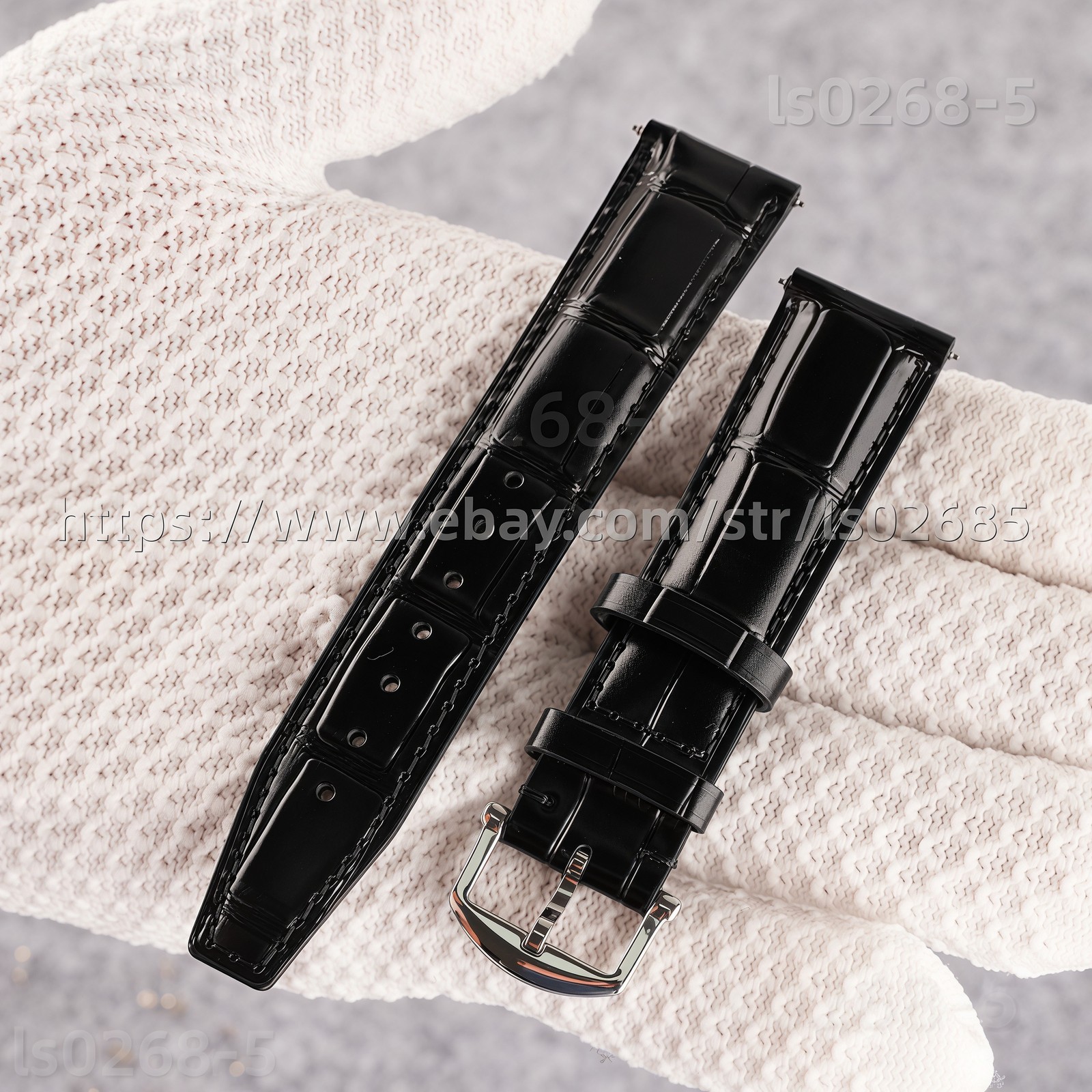 41mm Stainless Steel Watch Case + Leather Strap + Dial + Hands for 7750 Movement