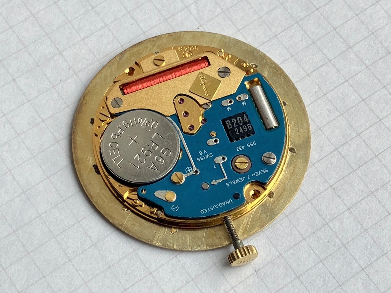 Chopard Geneve Quartz ETA 955 432 Movement Dial Hands Working (ref 1928A)