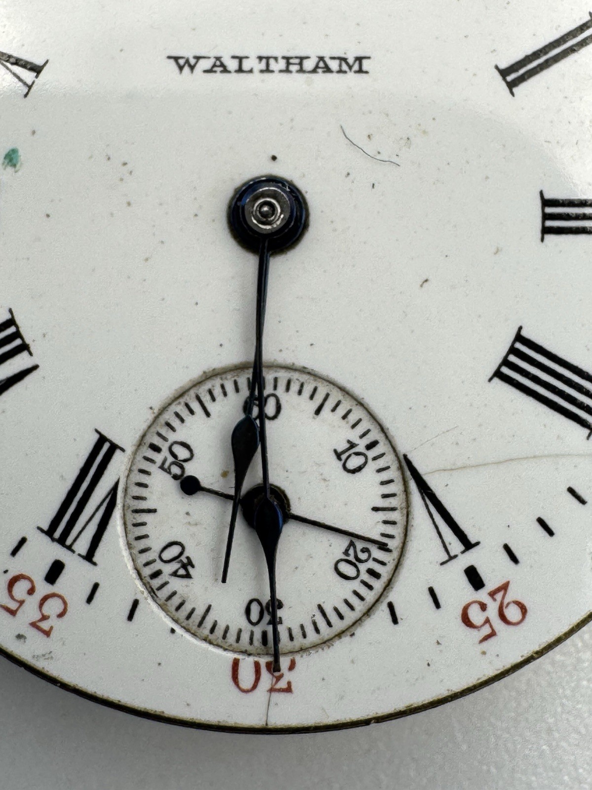 Vintage Waltham 0s 7J Model 1891 Pocket Watch Movement For Parts Or Repair