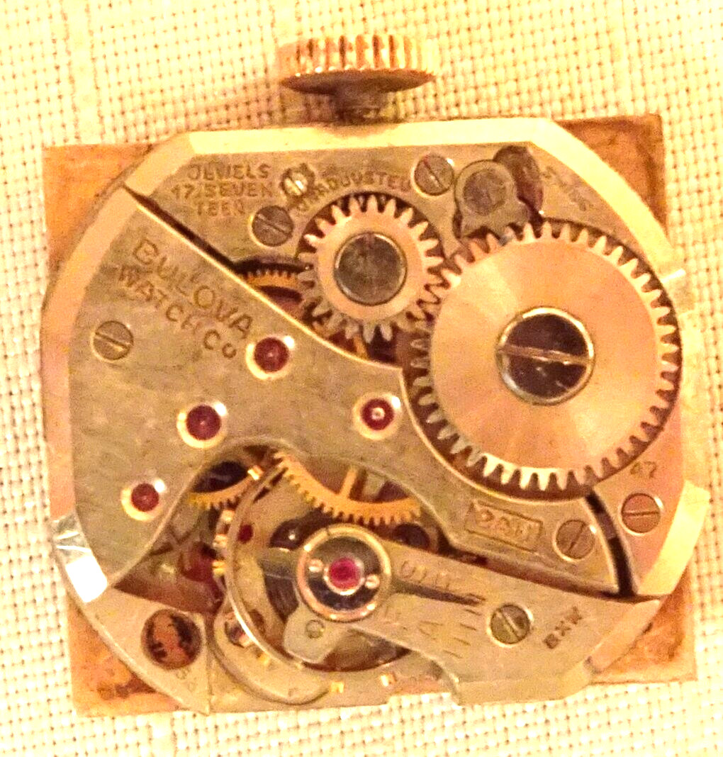 Bulova Wristwatch Movement 17J Men’s Swiss Parts or Repair 8AH Vintage