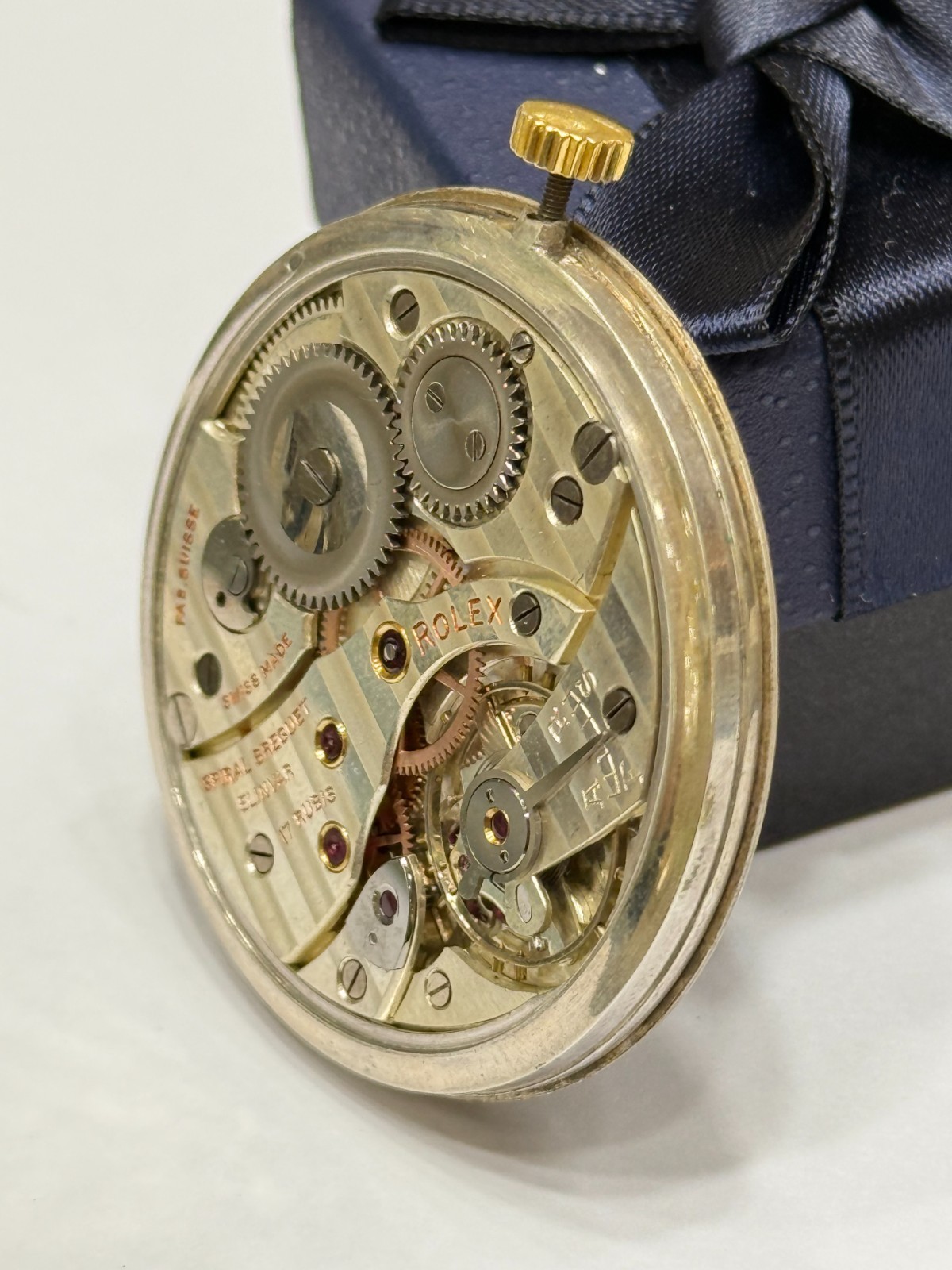 Rolex Pocket Watch Movement Manual Swiss Made Spiral Breguet Running
