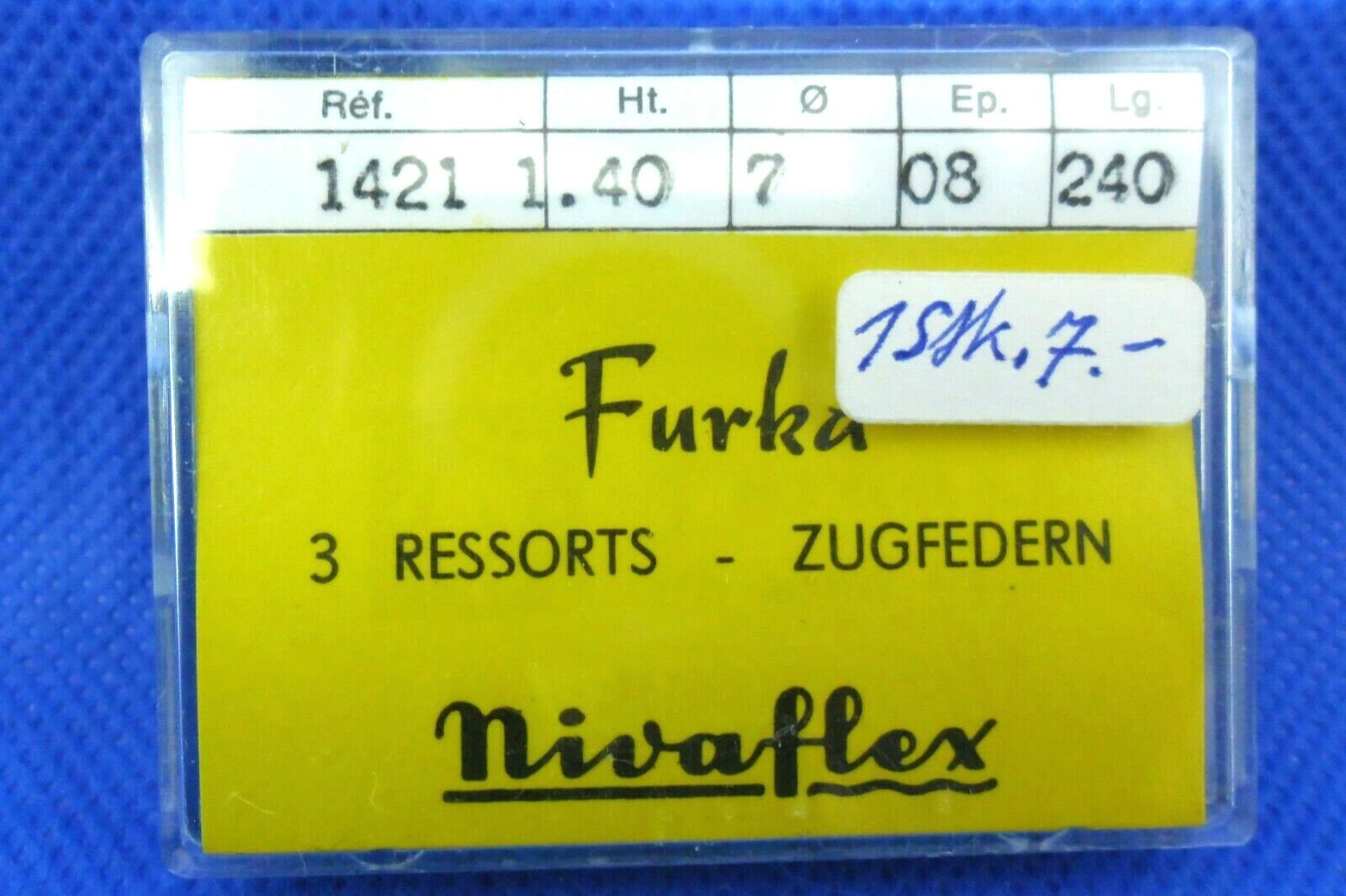 Spring Barillet Mainspring Winding Spring FURKA 1421 NIVAFLEX 1.40X7X08X240 Watch